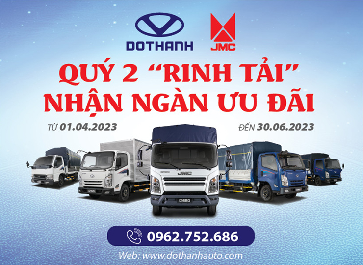 CHƯƠNG TRÌNH KHUYẾN MÃI KHI MUA XE TẢI DOTHANH IZ QUÝ II/2023
