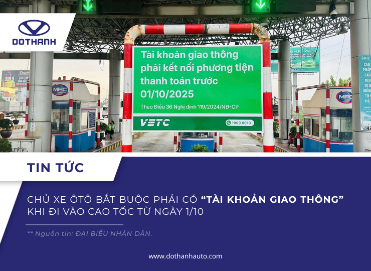 Chủ xe ôtô bắt buộc phải có Tài khoản giao thông khi đi vào cao tốc từ ngày 1/10