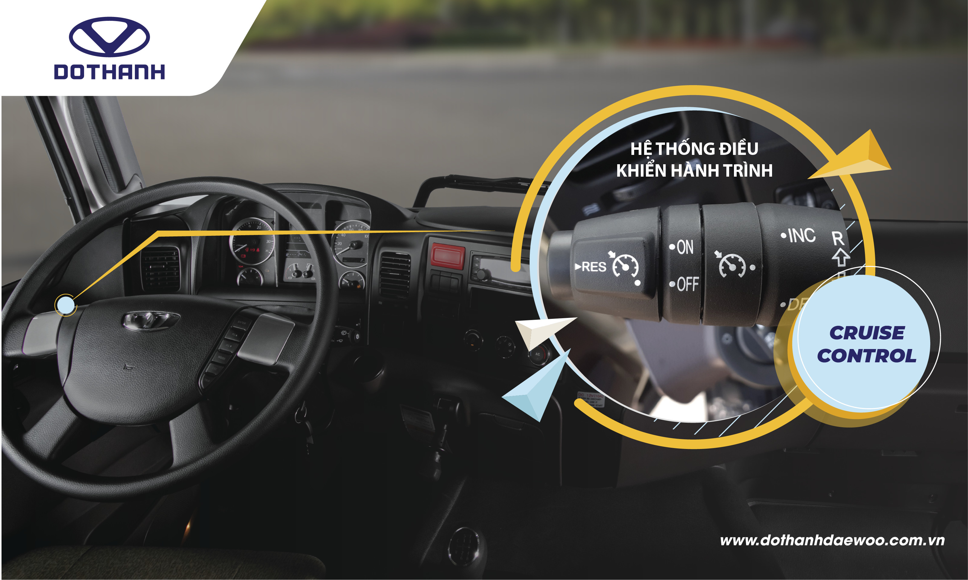 Tìm hiểu Cruise Control và chức năng hệ thống này trên xe Daewoo HC8AA