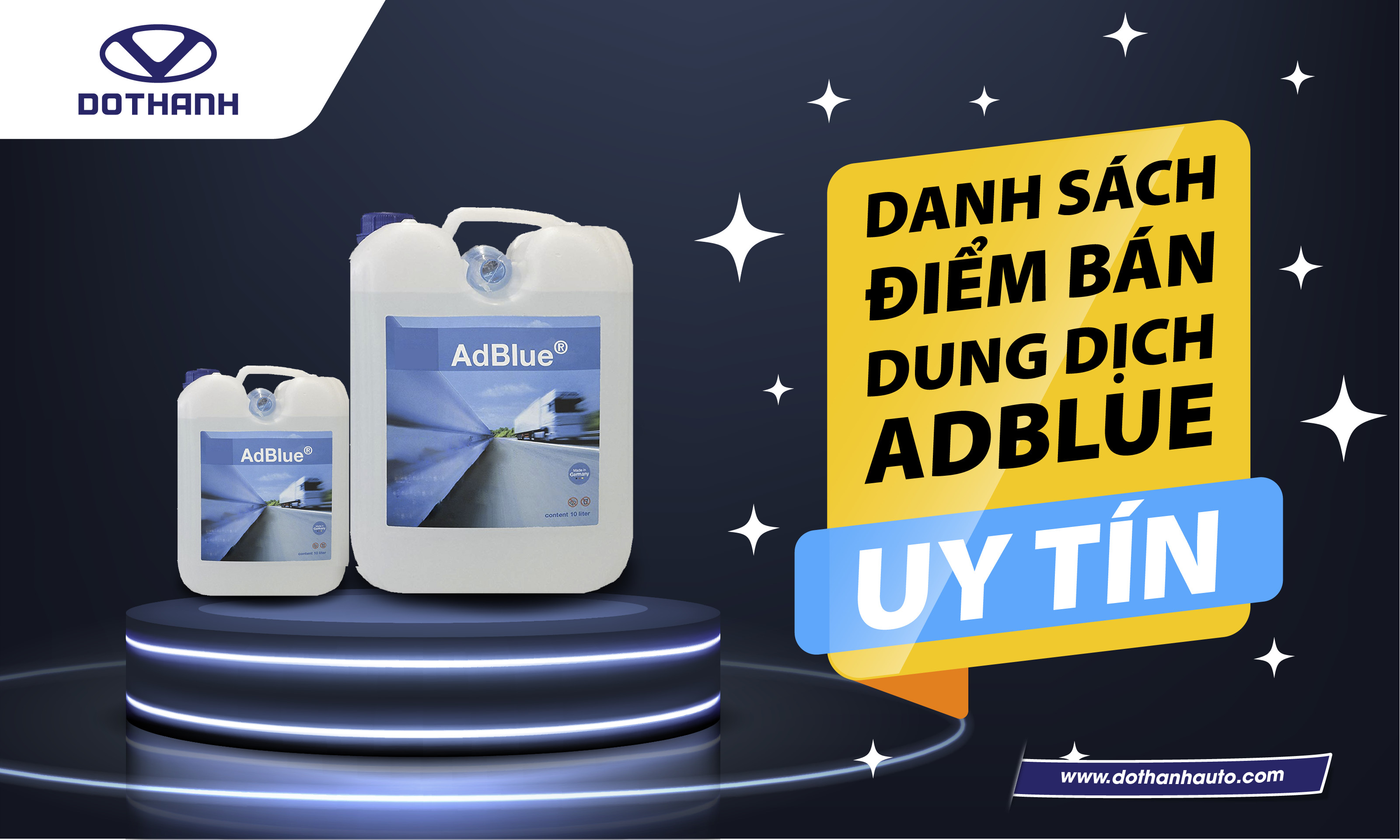 Danh sách điểm bán dung dịch xử lý khí thải Adblue uy tín, chất lượng