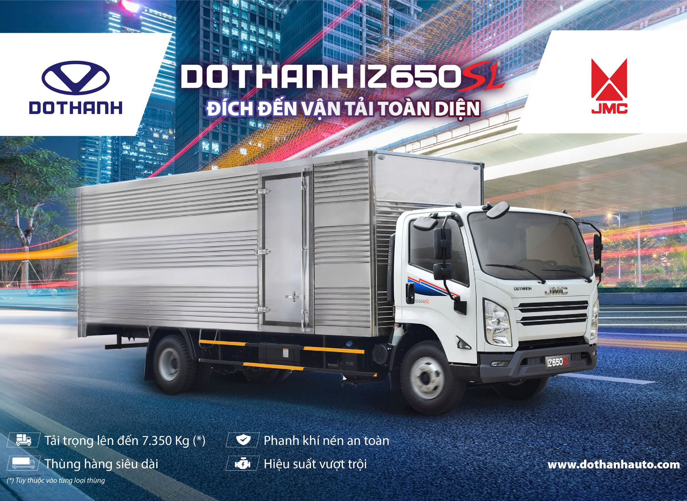 GIỚI THIỆU XE TẢI DOTHANH IZ650SL MỚI | Tải trọng từ 7 tấn, thùng dài 6m3