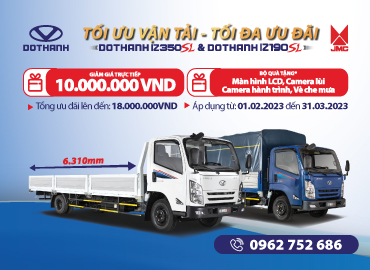 Khuyến Mãi Ra Mắt DOTHANH IZ350SL & IZ190SL “Tối Ưu Vận Tải, Tối Đa Ưu Đãi”