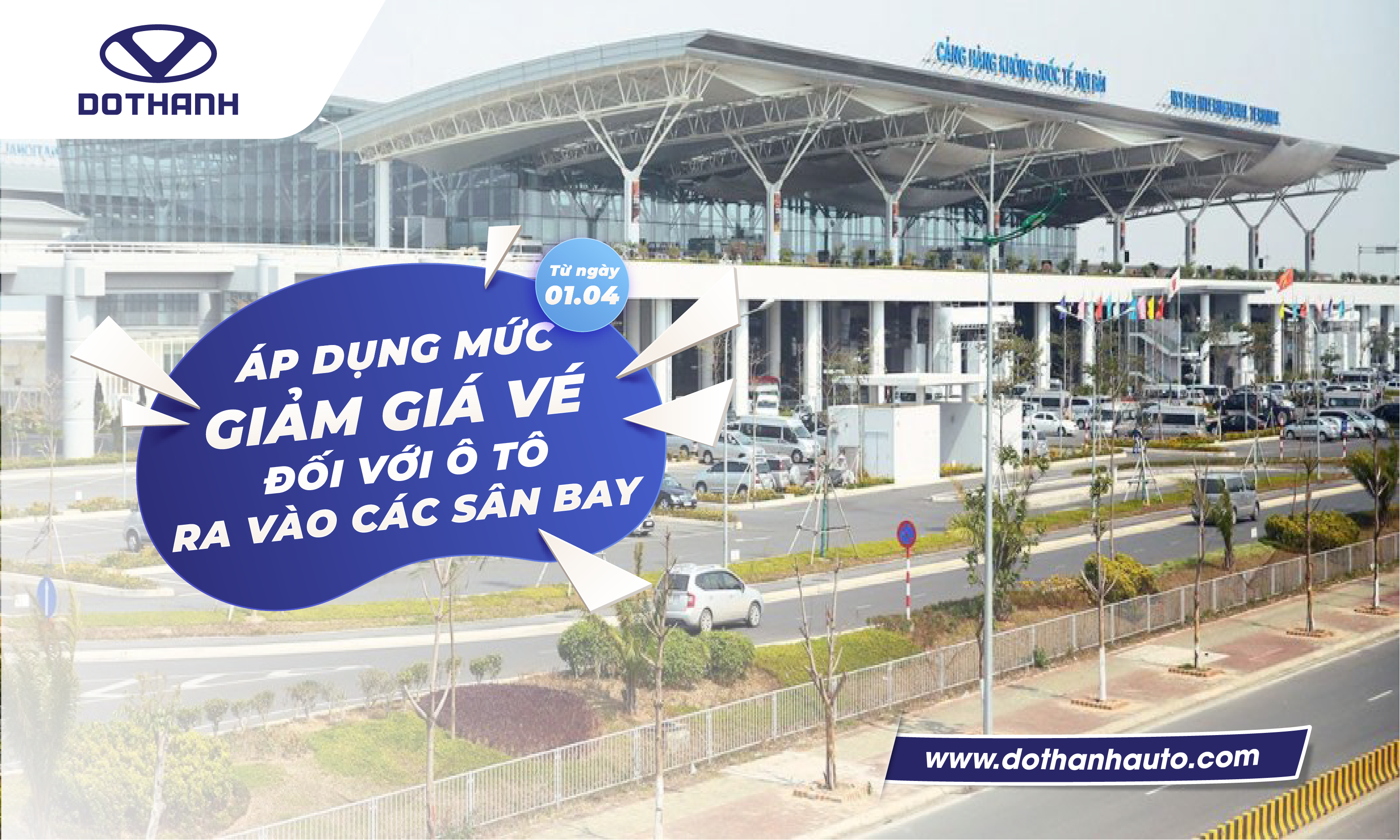 Áp dụng mức giảm giá vé đối với ô tô ra vào sân bay