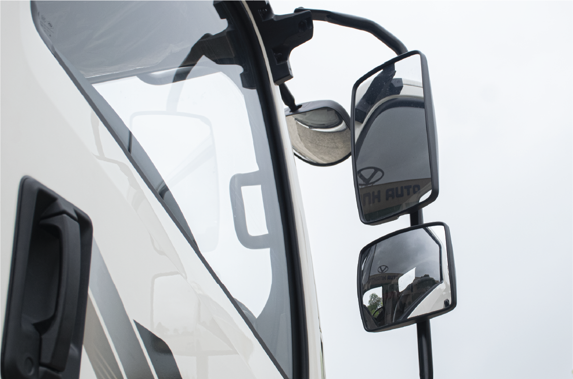 2-layer rearview mirror: flat mirror and convex mirror